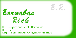 barnabas rick business card