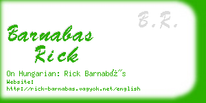 barnabas rick business card